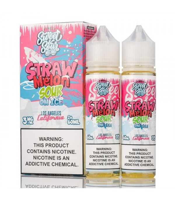Straw Melon Sour Belts on ICE - Finest Sweet & Sour - 120mL