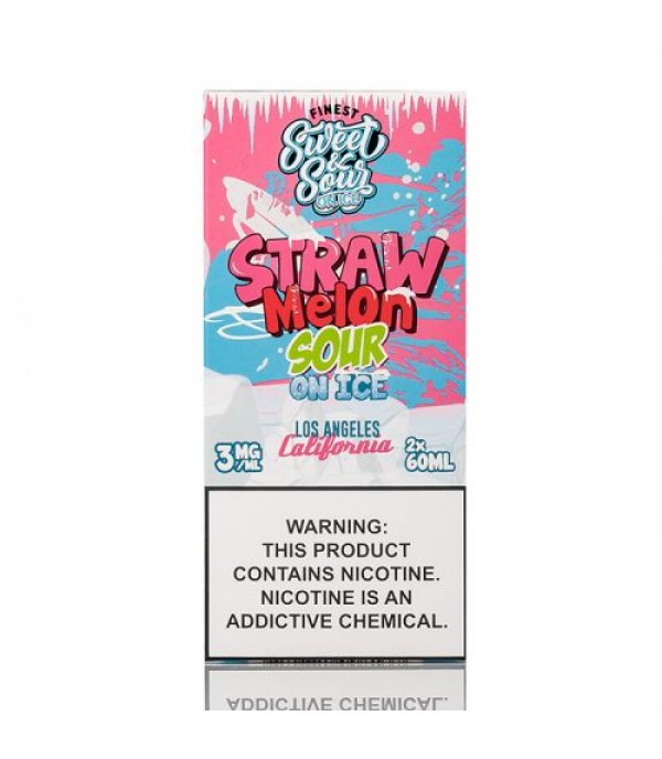 Straw Melon Sour Belts on ICE - Finest Sweet & Sour - 120mL