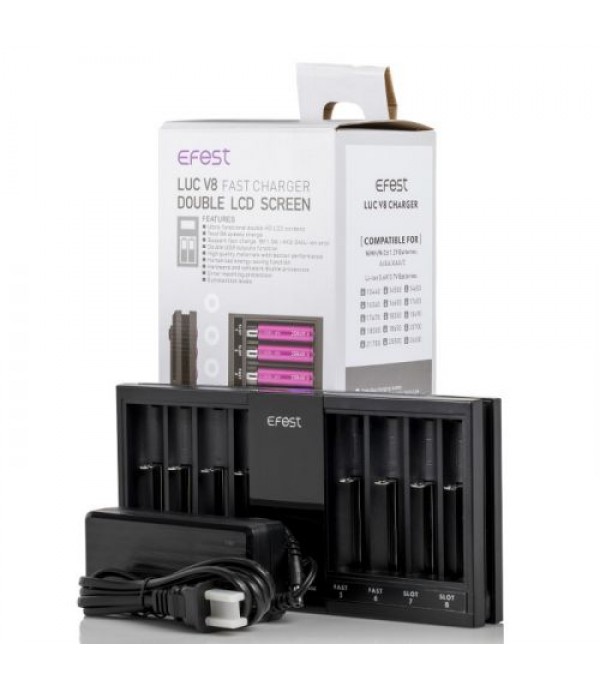 EFEST LUC V8 Double LCD Screen Fast Battery Charger