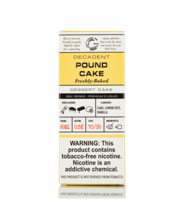 Pound Cake - Basix Series - Glas E-Liquid - 60mL